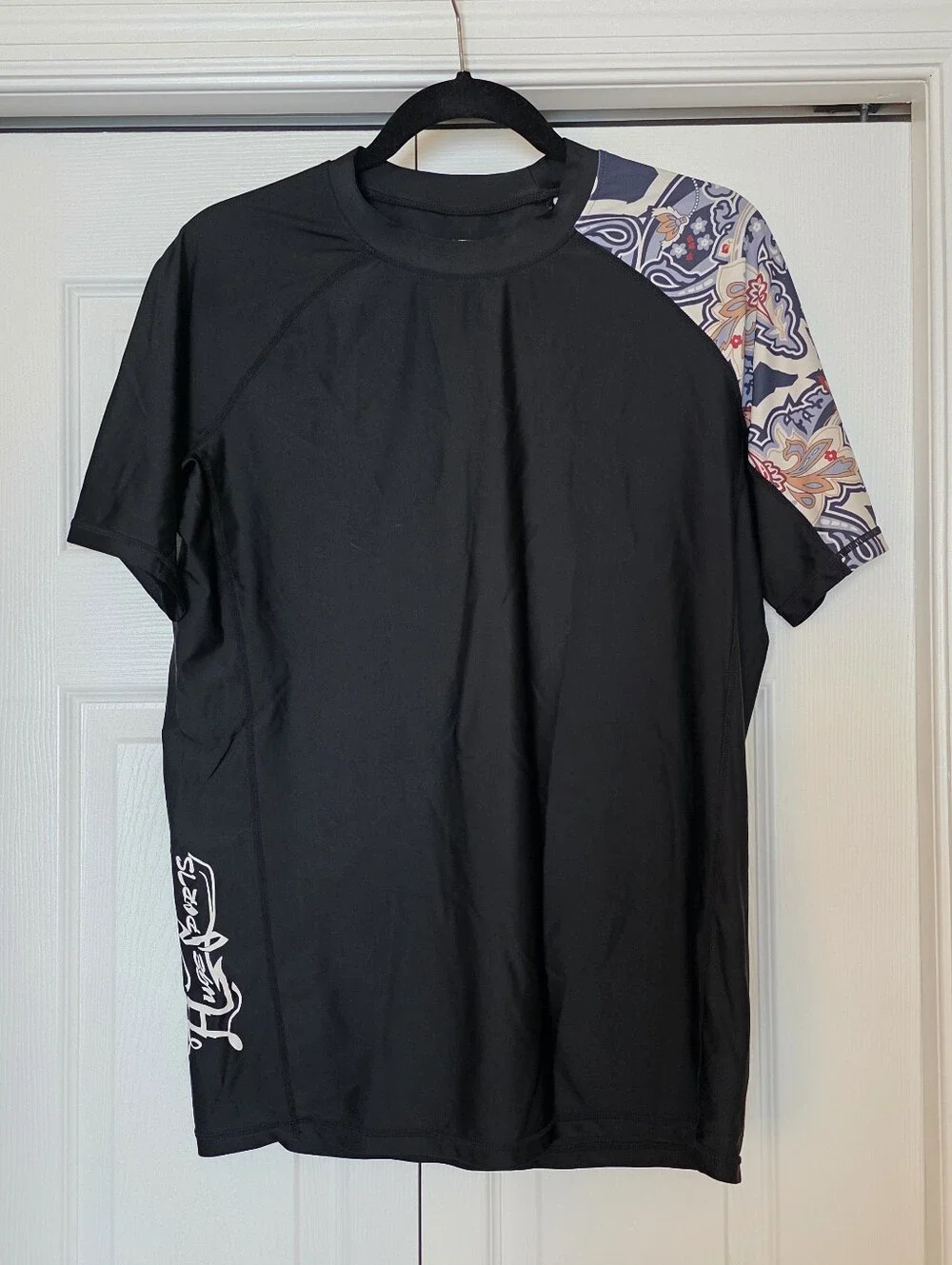 HUGE SPORTS Men's Splice UV Sun Protection UPF 50+ Skins Rash Guard Short Sleeve